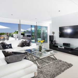 Luxury living room and balcony